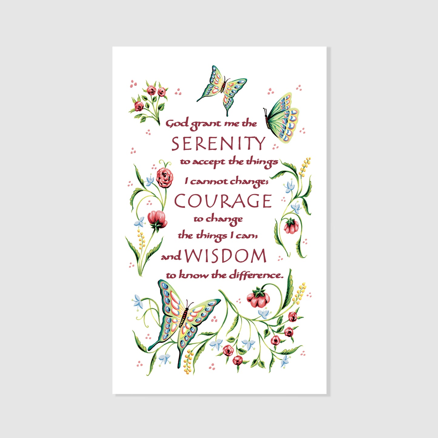 Serenity Prayer - Prayer Card