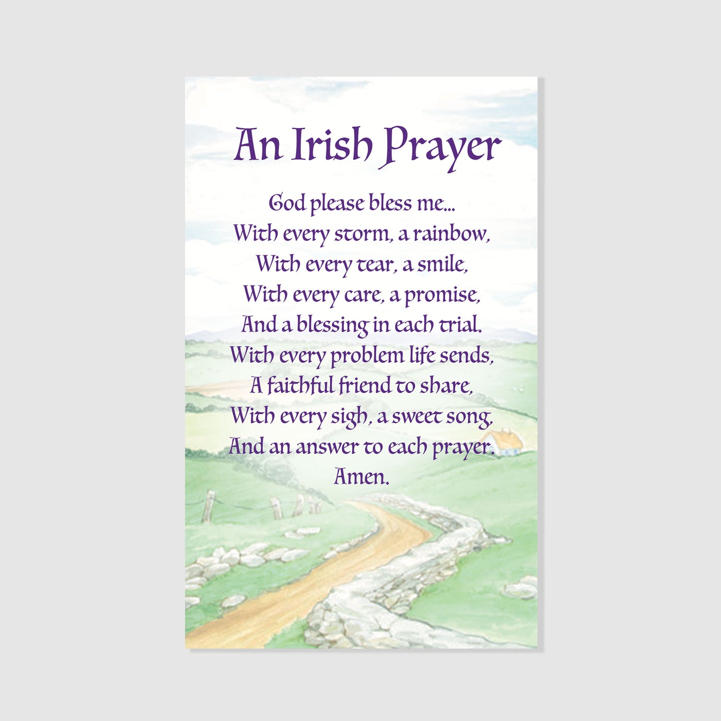 God Please Bless Me - Irish Prayer Card