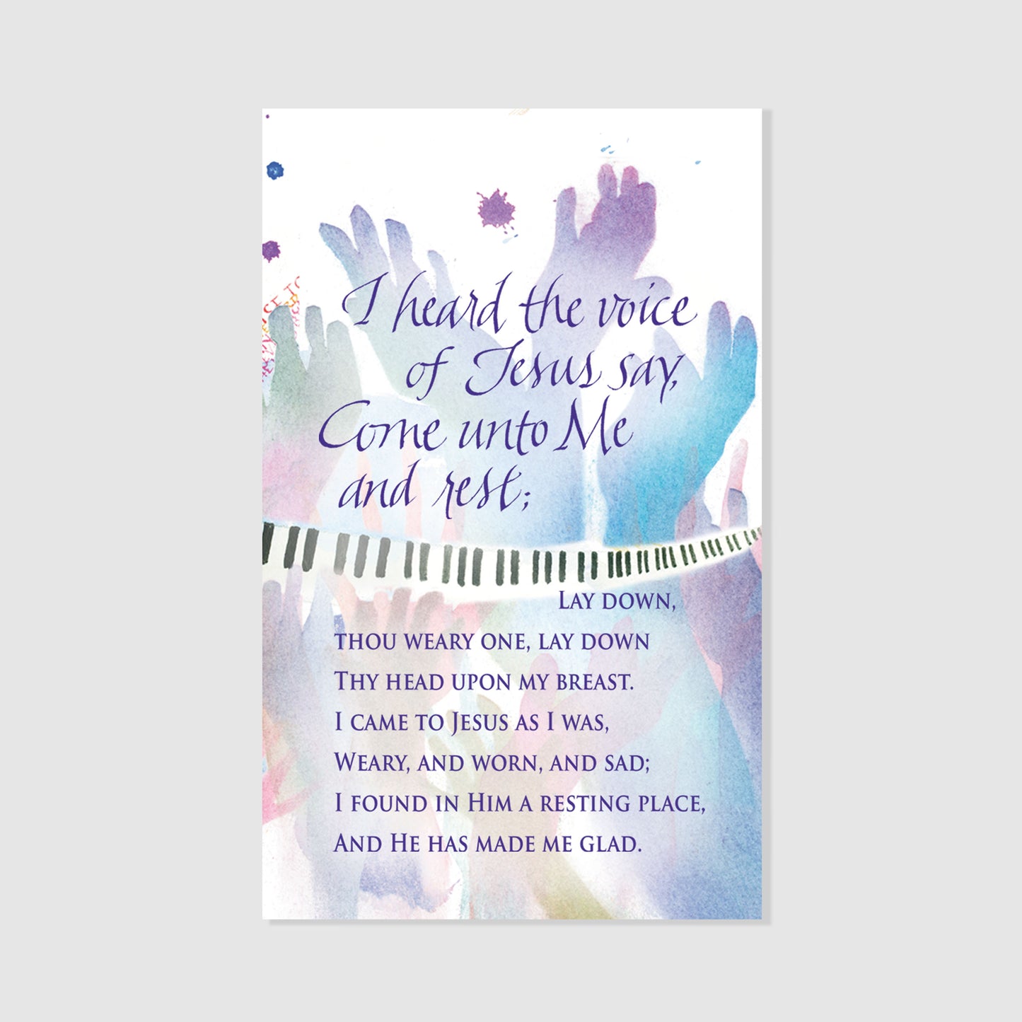 I Heard the Voice of Jesus - Prayer Card Personalized
