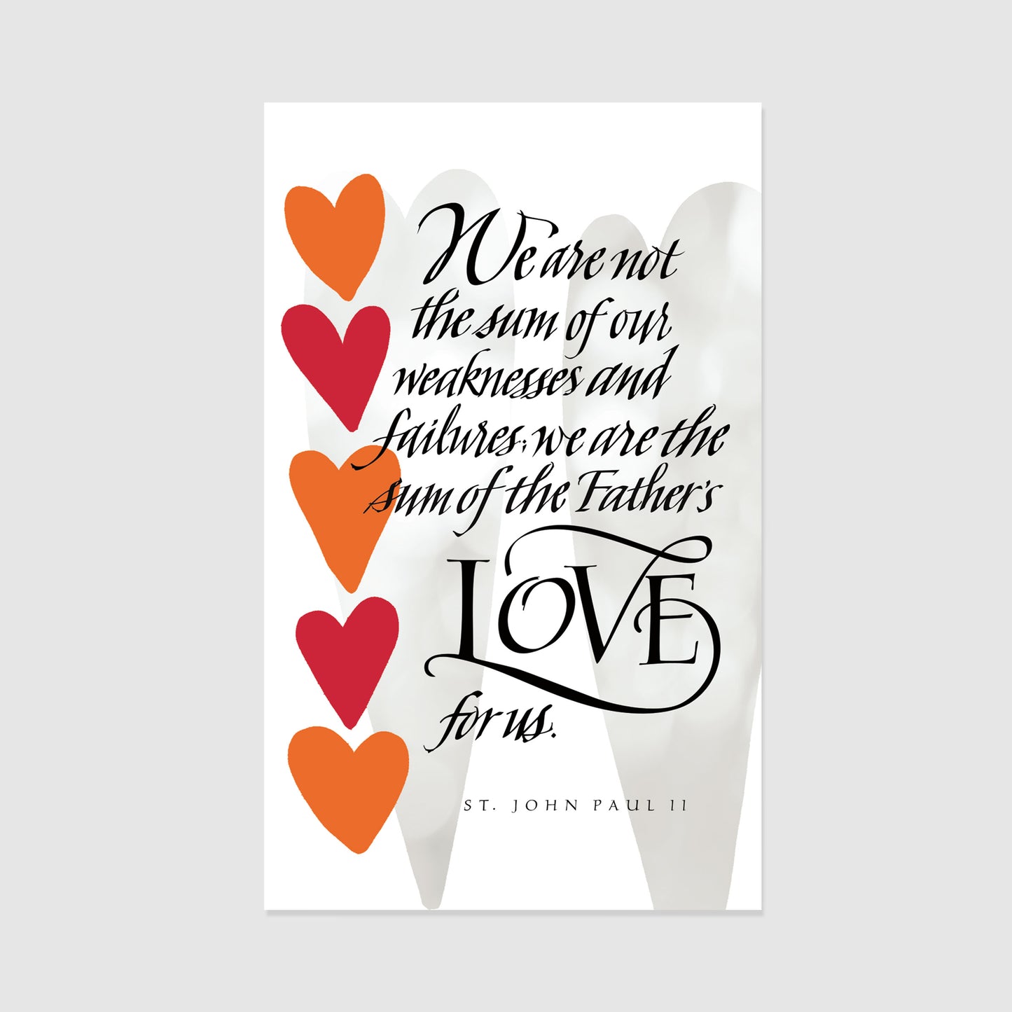 The Father's Love for Us - Inspirational Prayer Card Personalized