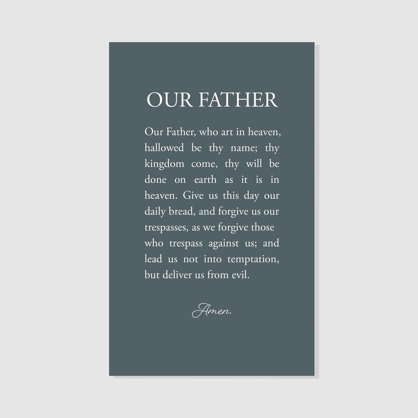 The Lord's Prayer - Prayer Card