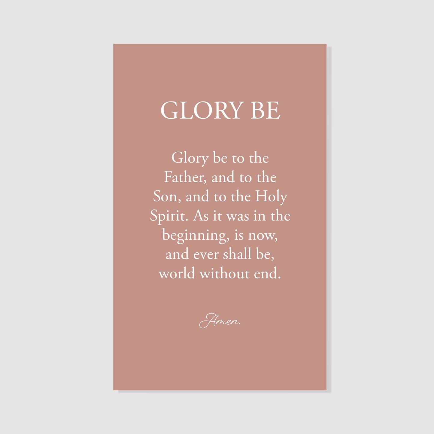 Glory Be - Prayer Card