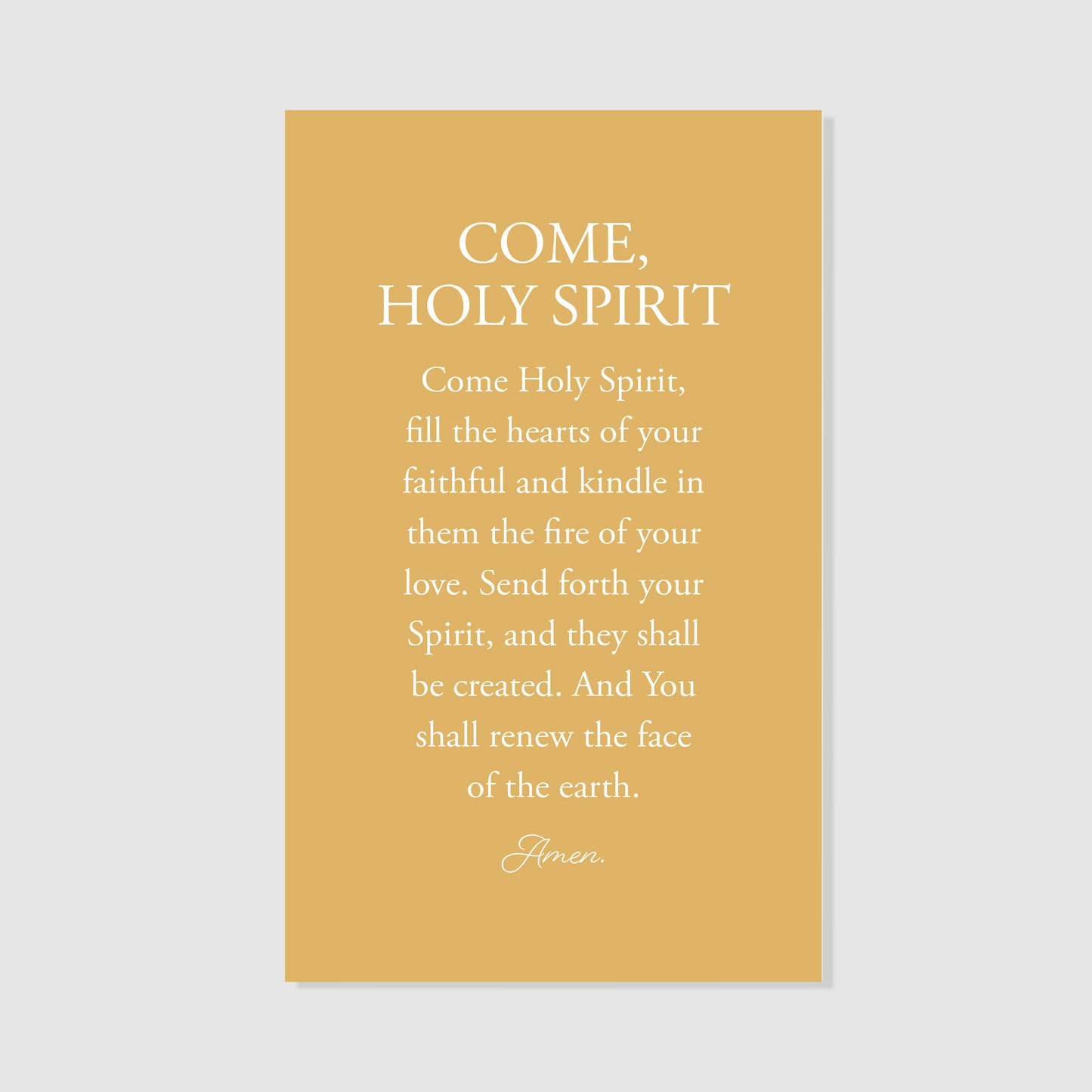Come, Holy Spirit - Prayer Card