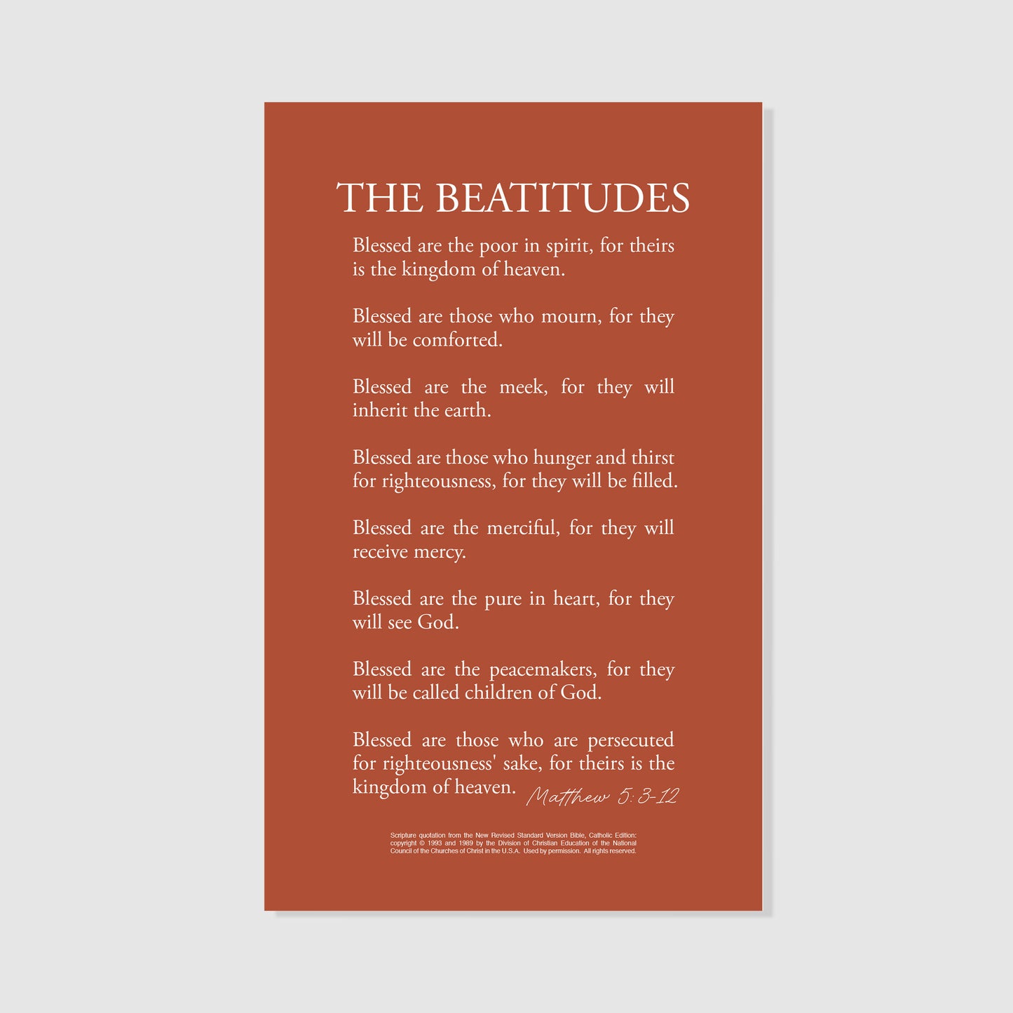 The Beatitudes - Prayer Card
