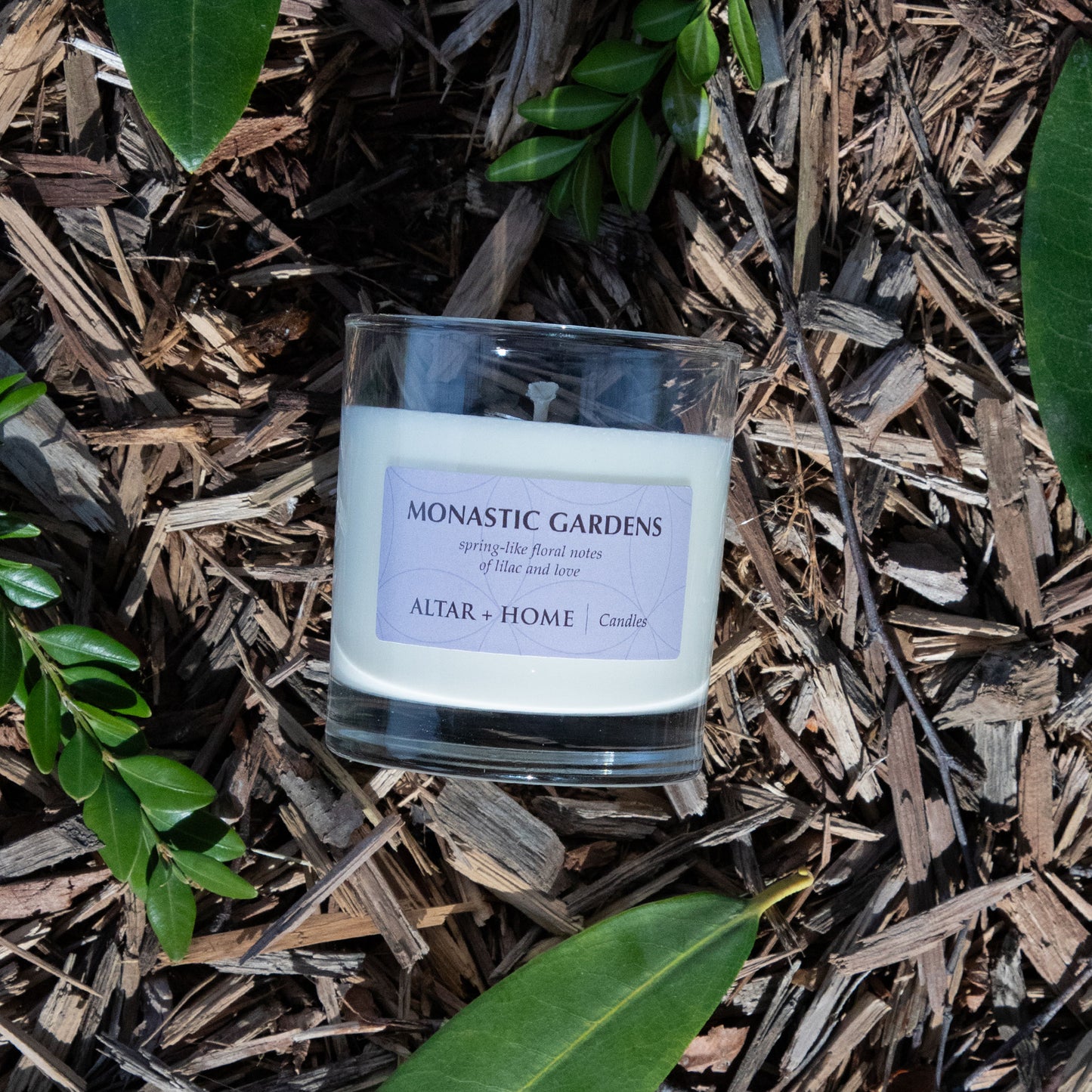 Monastic Gardens - Scented Candle (White Wax)
