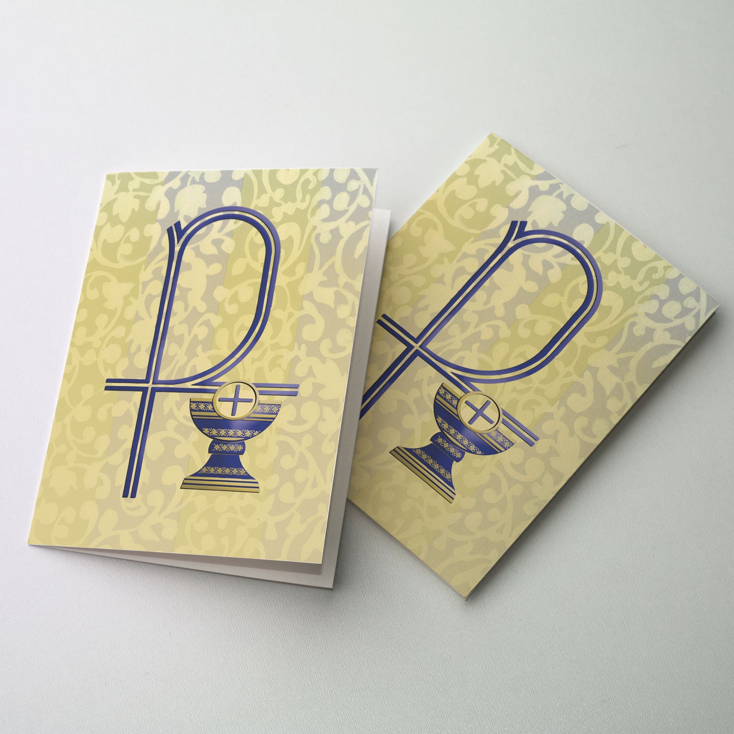 Chi Rho with Chalice and Host Mass Intention for Living - Mass Intention Card for the Living