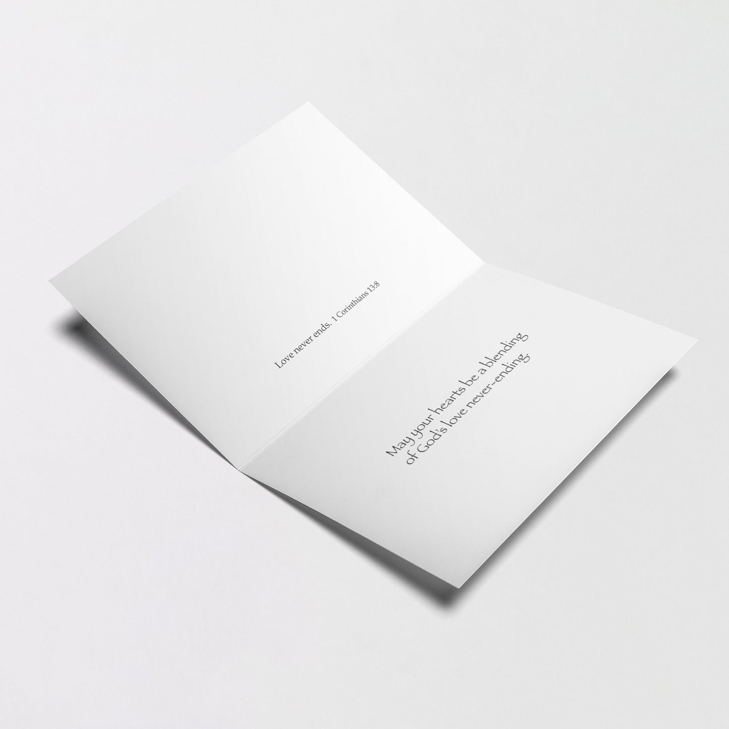 May You Grow Together in the Love of Christ - Wedding Congratulations Card