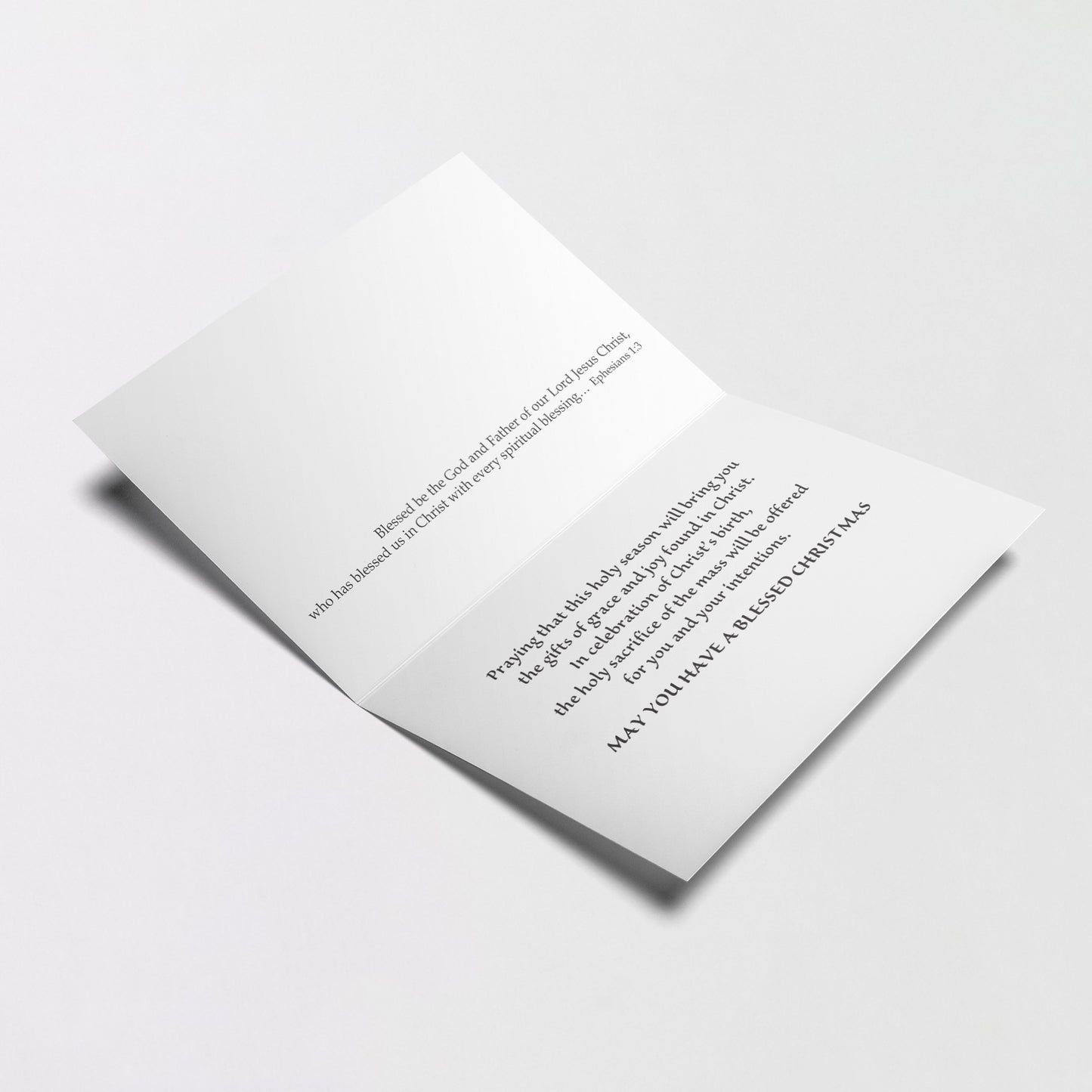 Nativity Scene with Animals and Star - Christmas Mass Card