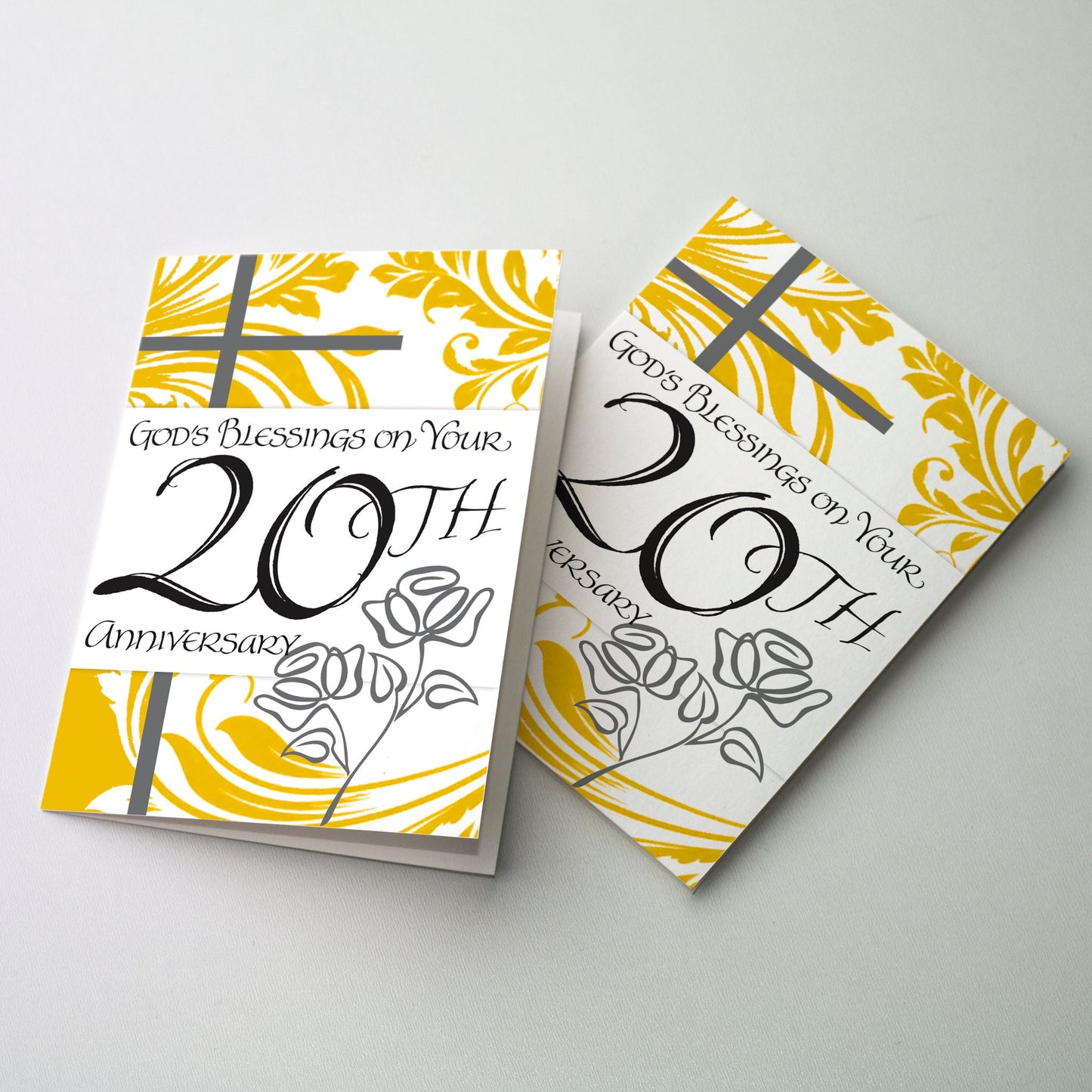 Gold floral background with calligraphy and roses.