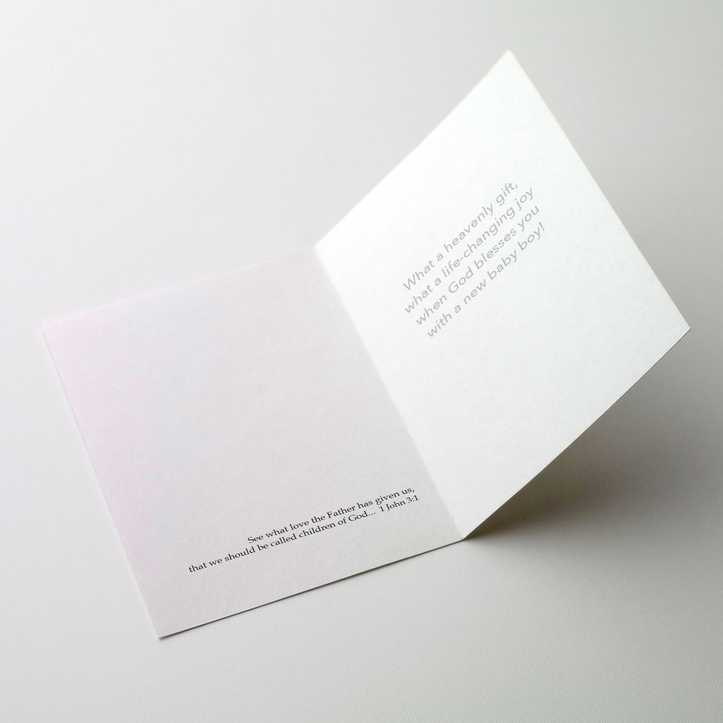 You've Been Blessed with a Baby Boy - Baby Congratulations Card