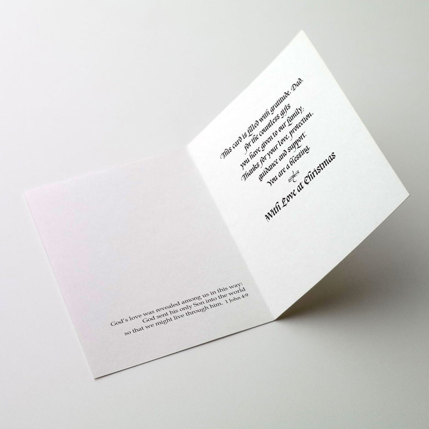 For a Loving Father at Christmas - Christmas Card for Dad