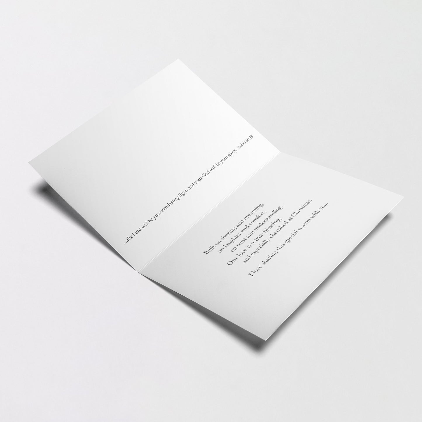 Our Love Is a Gift From God - Christmas Card for Husband
