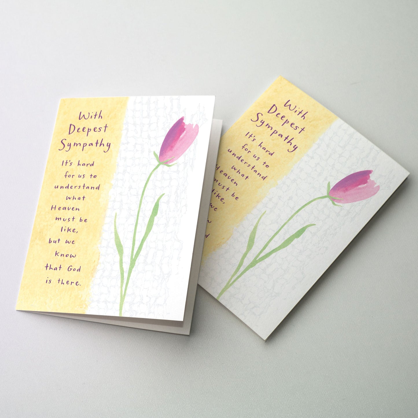 Sharing another’s grief in bereavement is a moment of profound intimacy. Let them know you are with them in their sorrow. The cards are printed on recycled paper and measure 5 x 7 inches.
