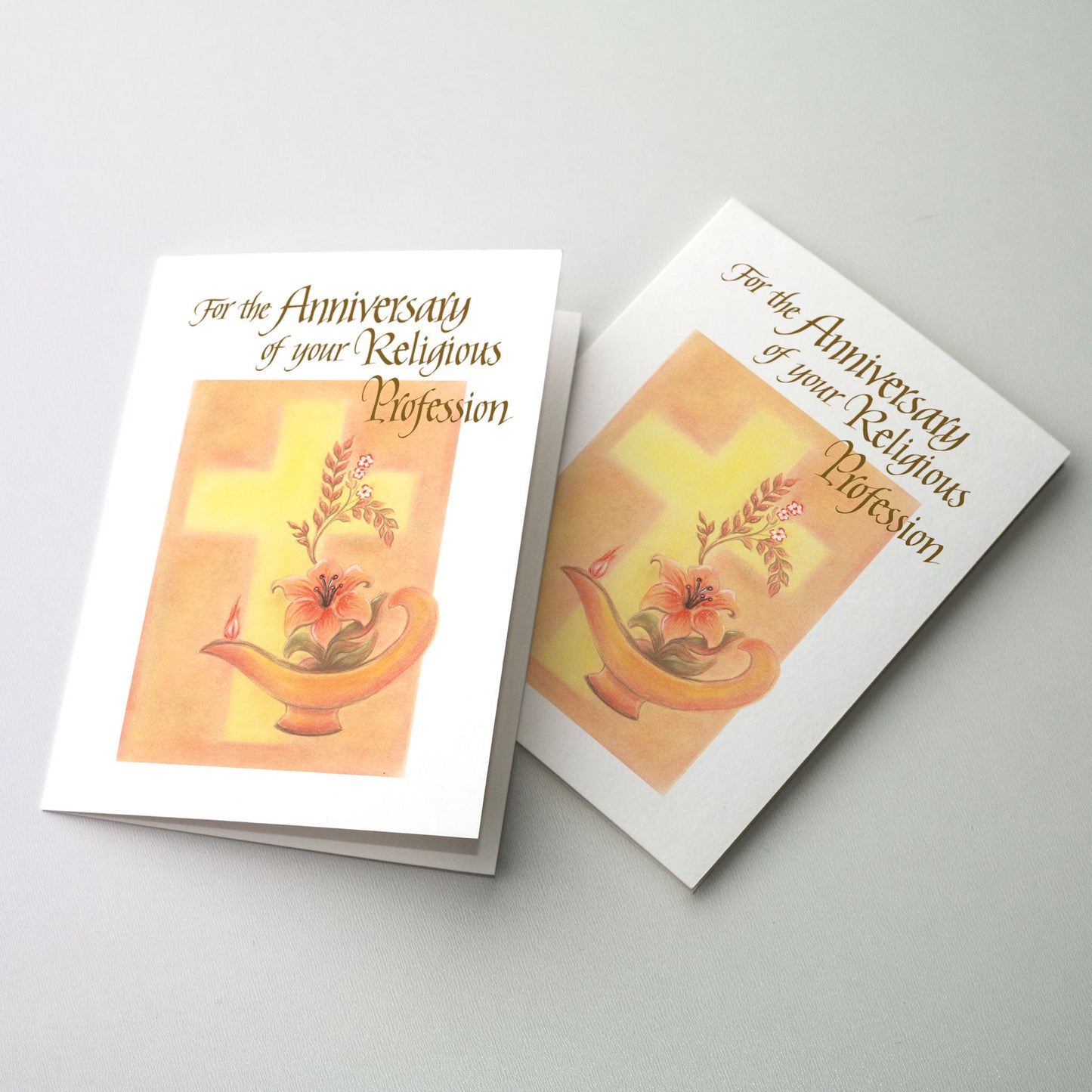 Printed on recycled paper with post-consumer fiber. Matching envelope. Deluxe 5 x 7 card.