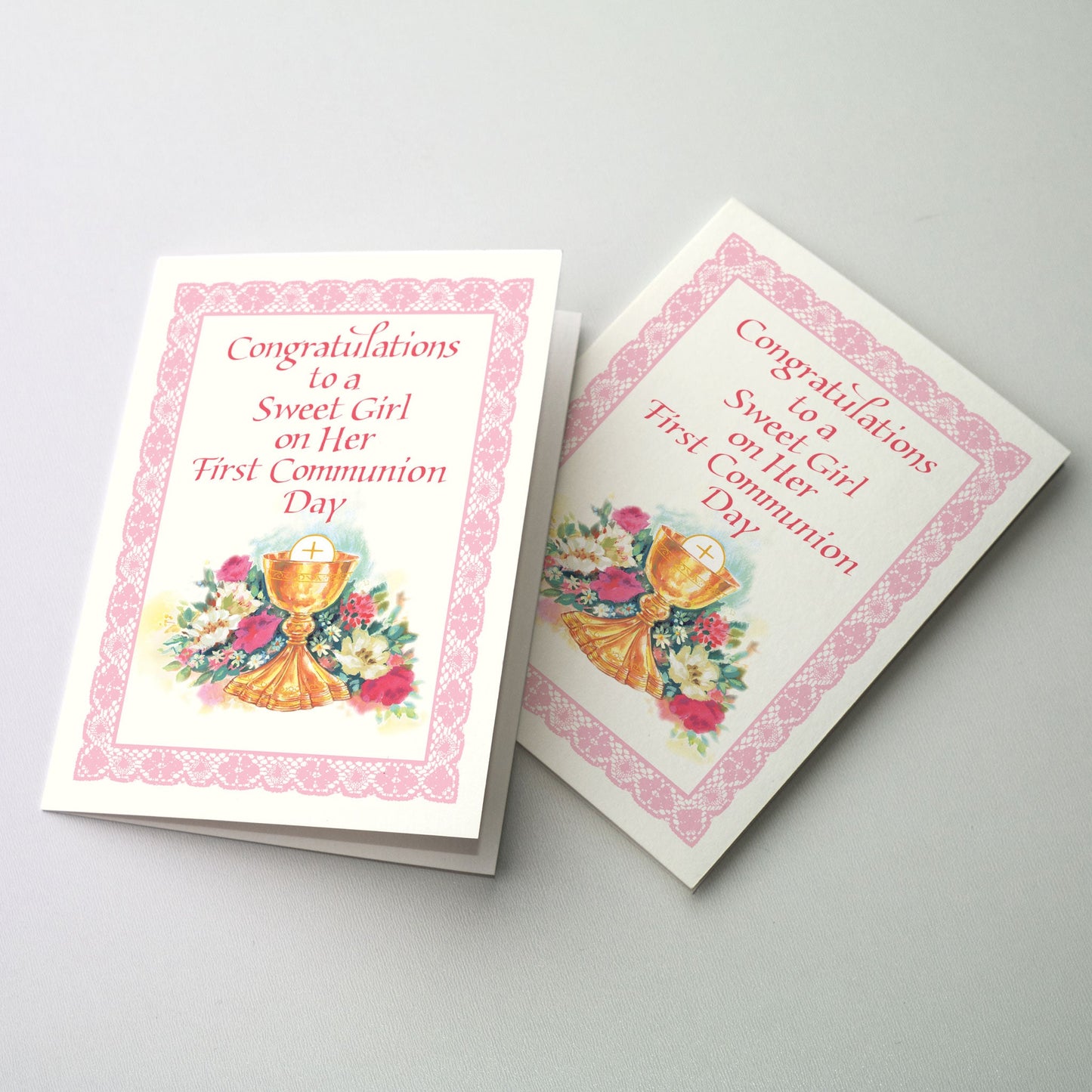 Rejoice with those receiving their First Communion. 5" by 7".