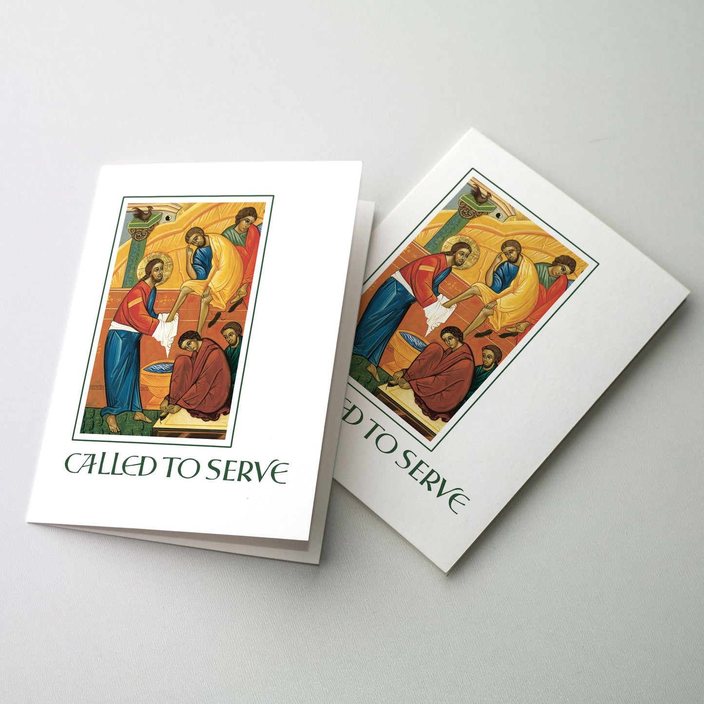 Detail of icon of Jesus washing the feet of Peter.