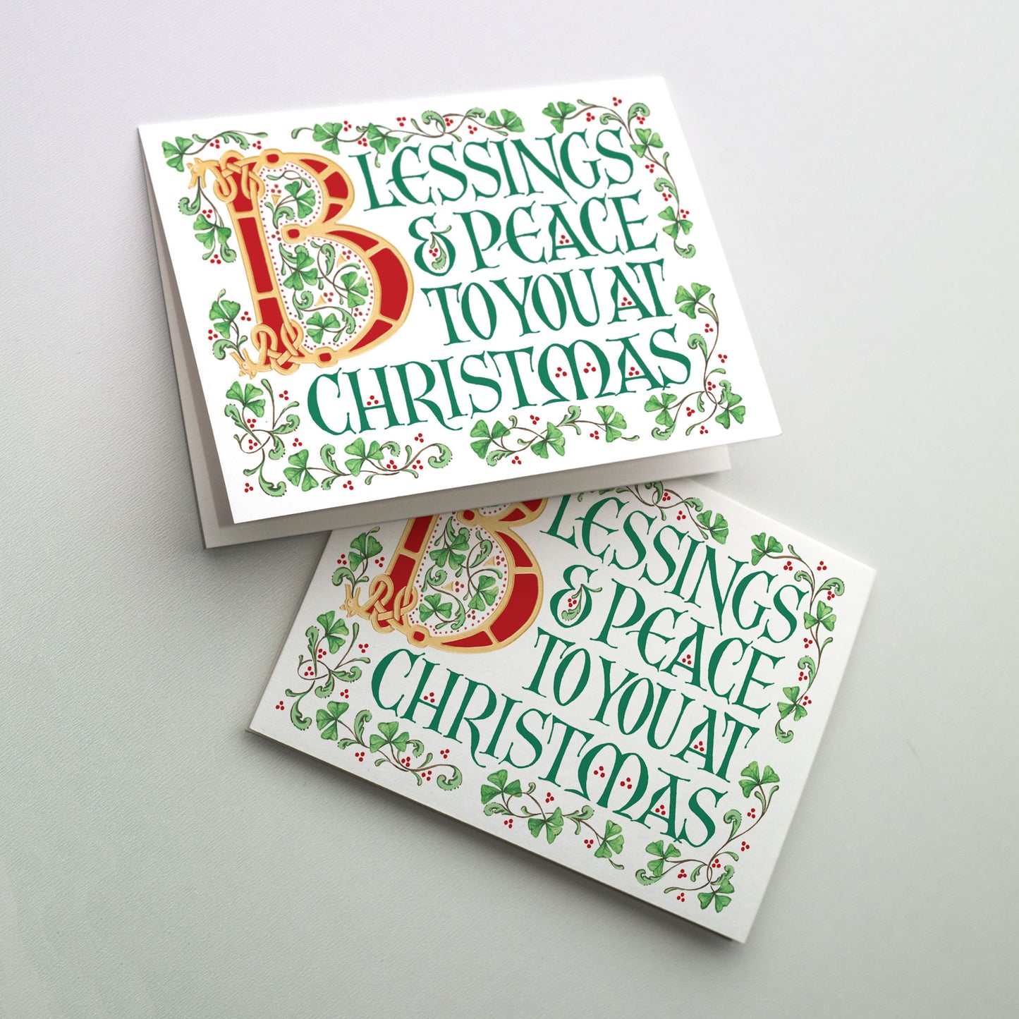 Blessings and Peace to You - Abbey Irish Christmas Card Personalized