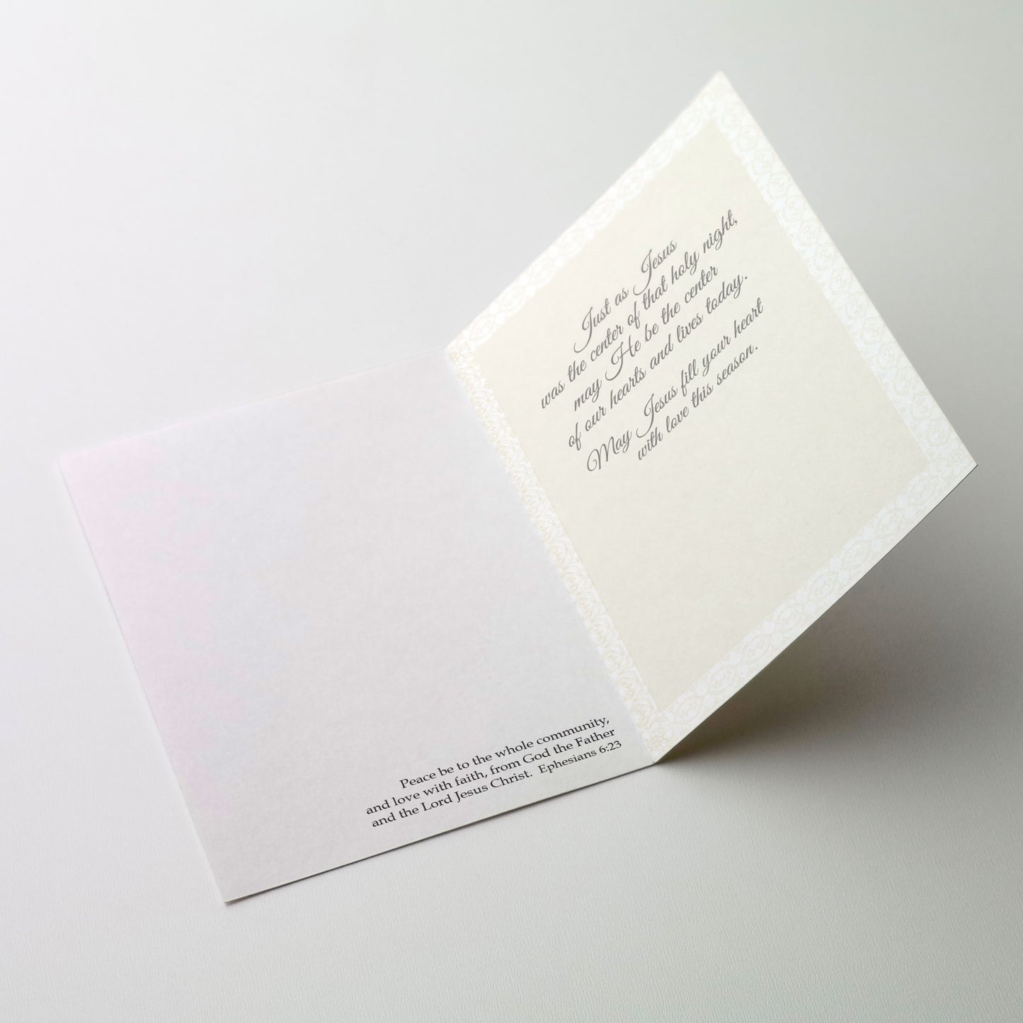 Gold and Silver Embossed Nativity - Splendor of Christmas Card