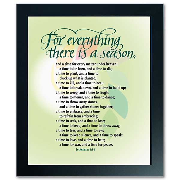 Lettering on a light green ground with a spiral pattern of leaves in the background changing in color from green through blue, violet, red and yellow.