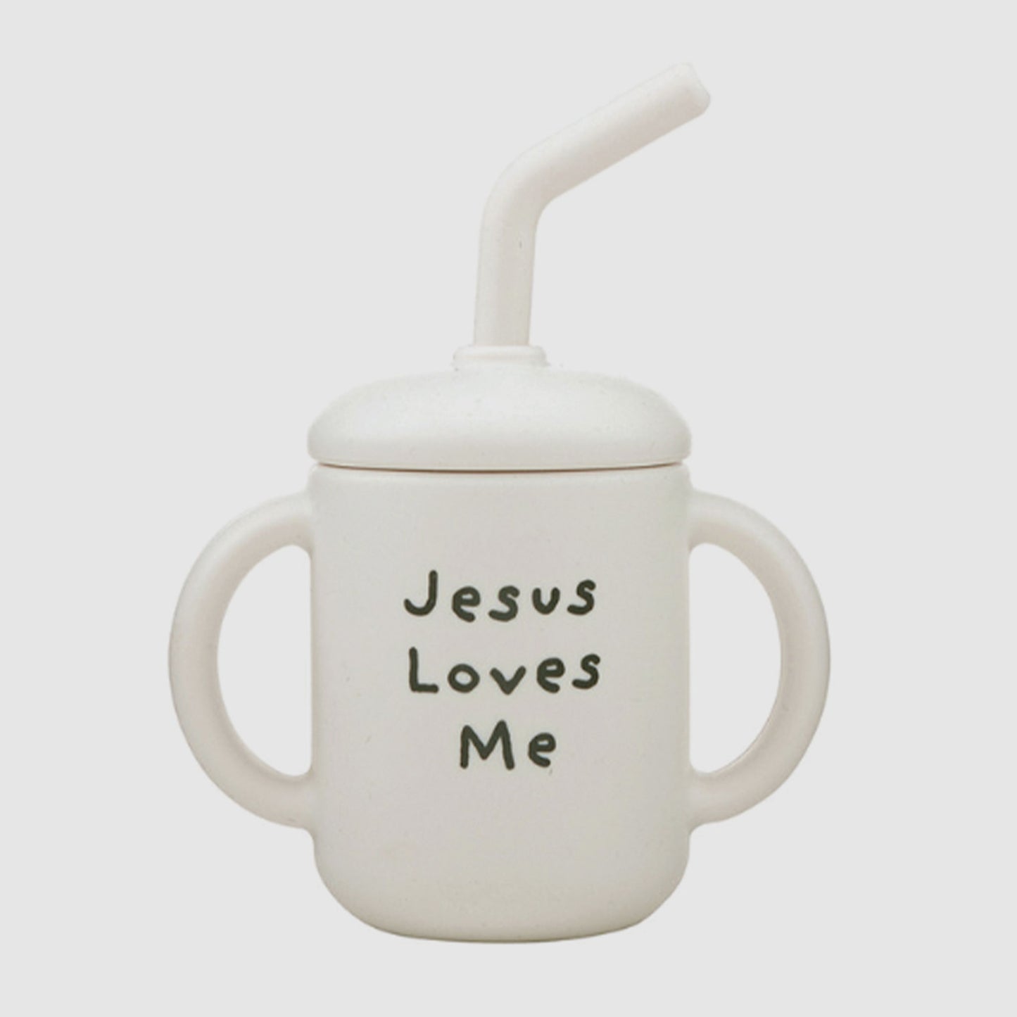 Silicone Sippy Cup: Jesus Loves Me