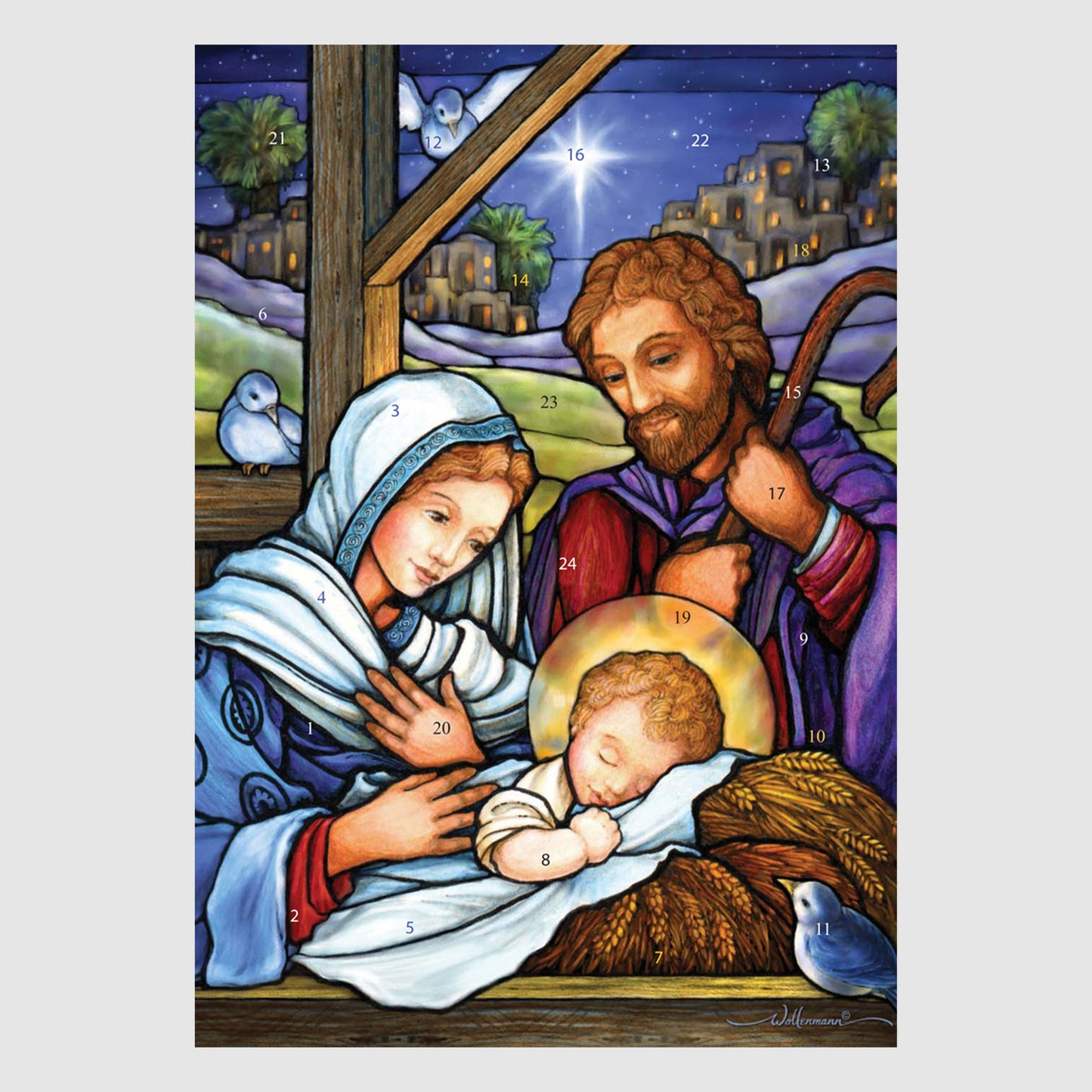 Stained Glass Greeting Card Advent Calendar