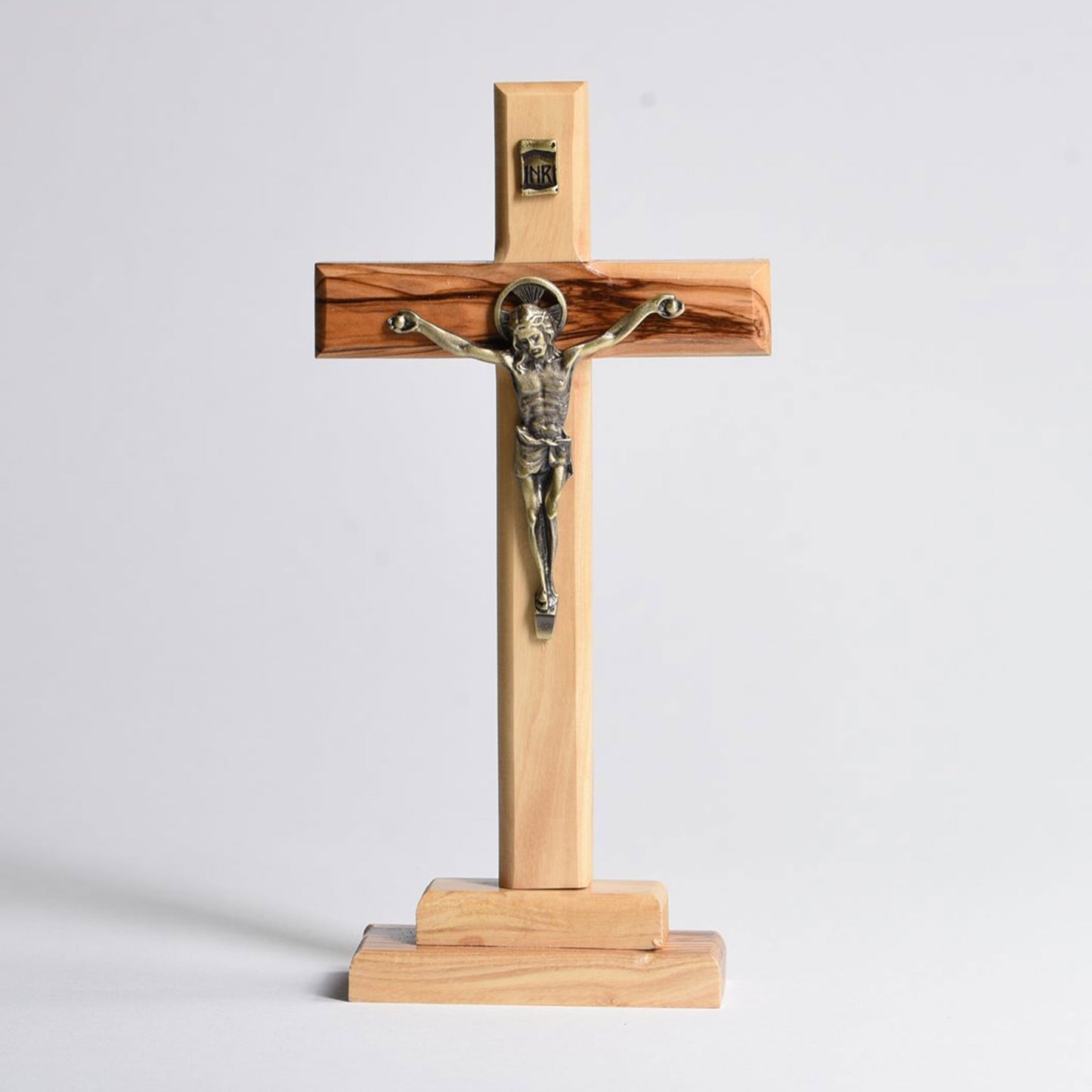 Bronze Plated Pewter Corpus Crucifix on Base