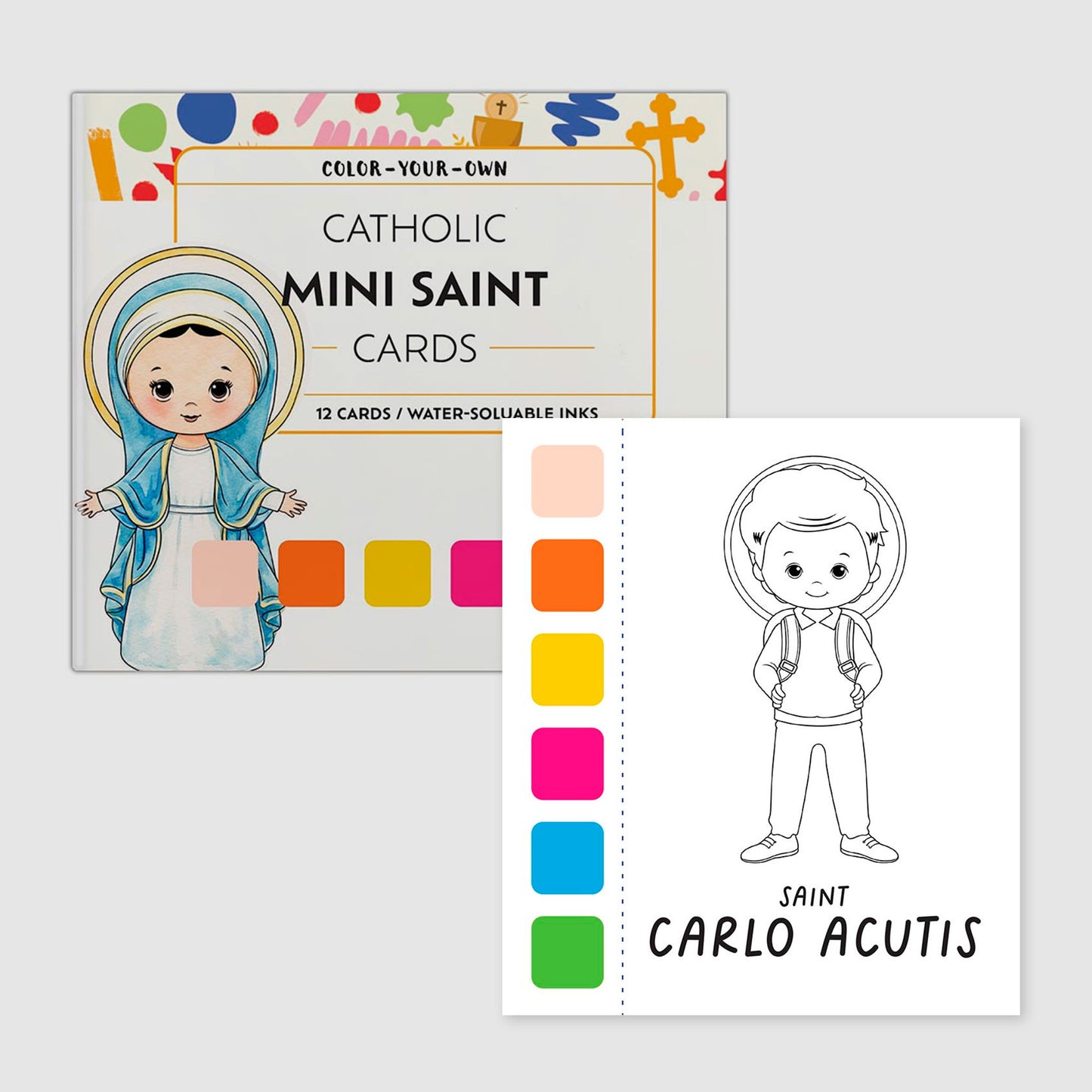 Mini Saint Watercolor Cards