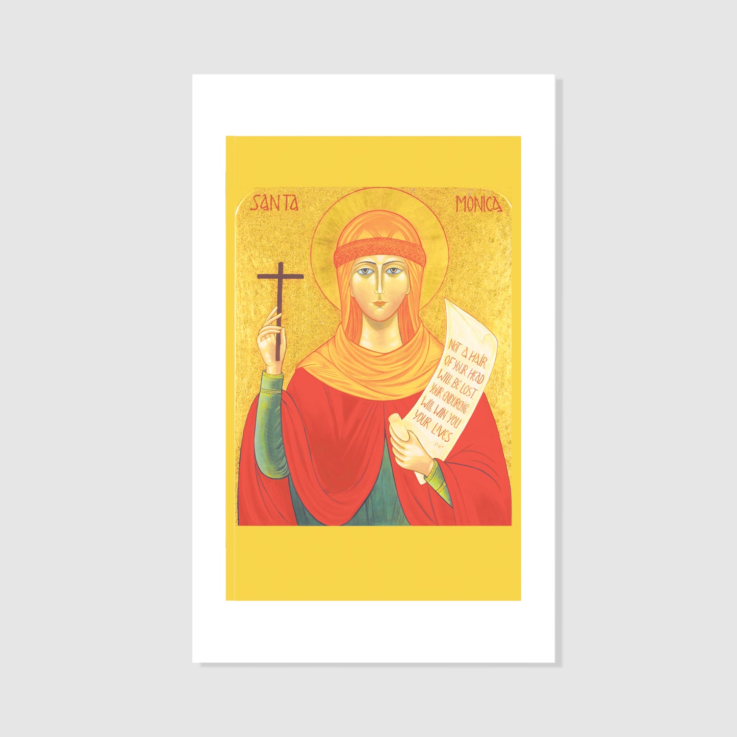 Saint Monica - Holy Card Personalized