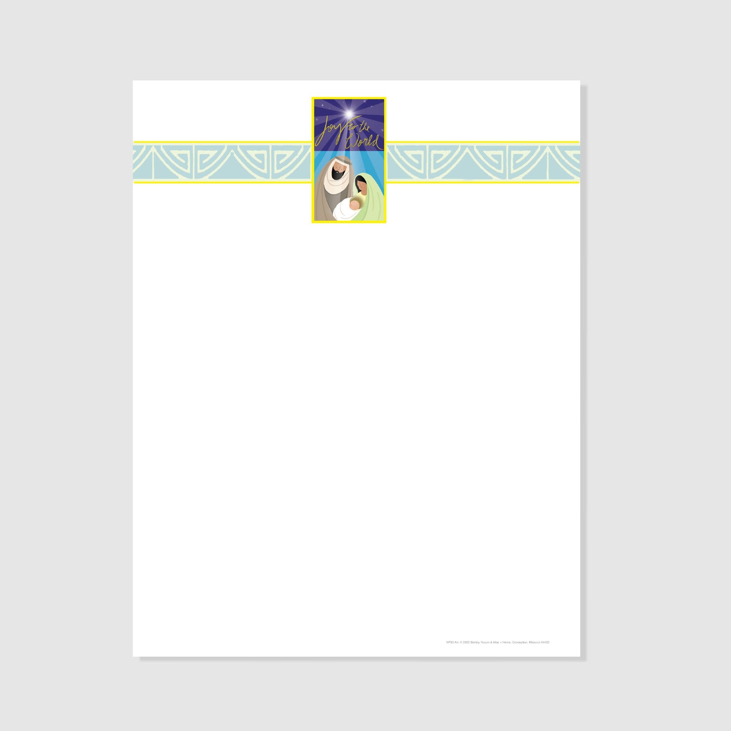 Contemporary Nativity - Christmas Stationery