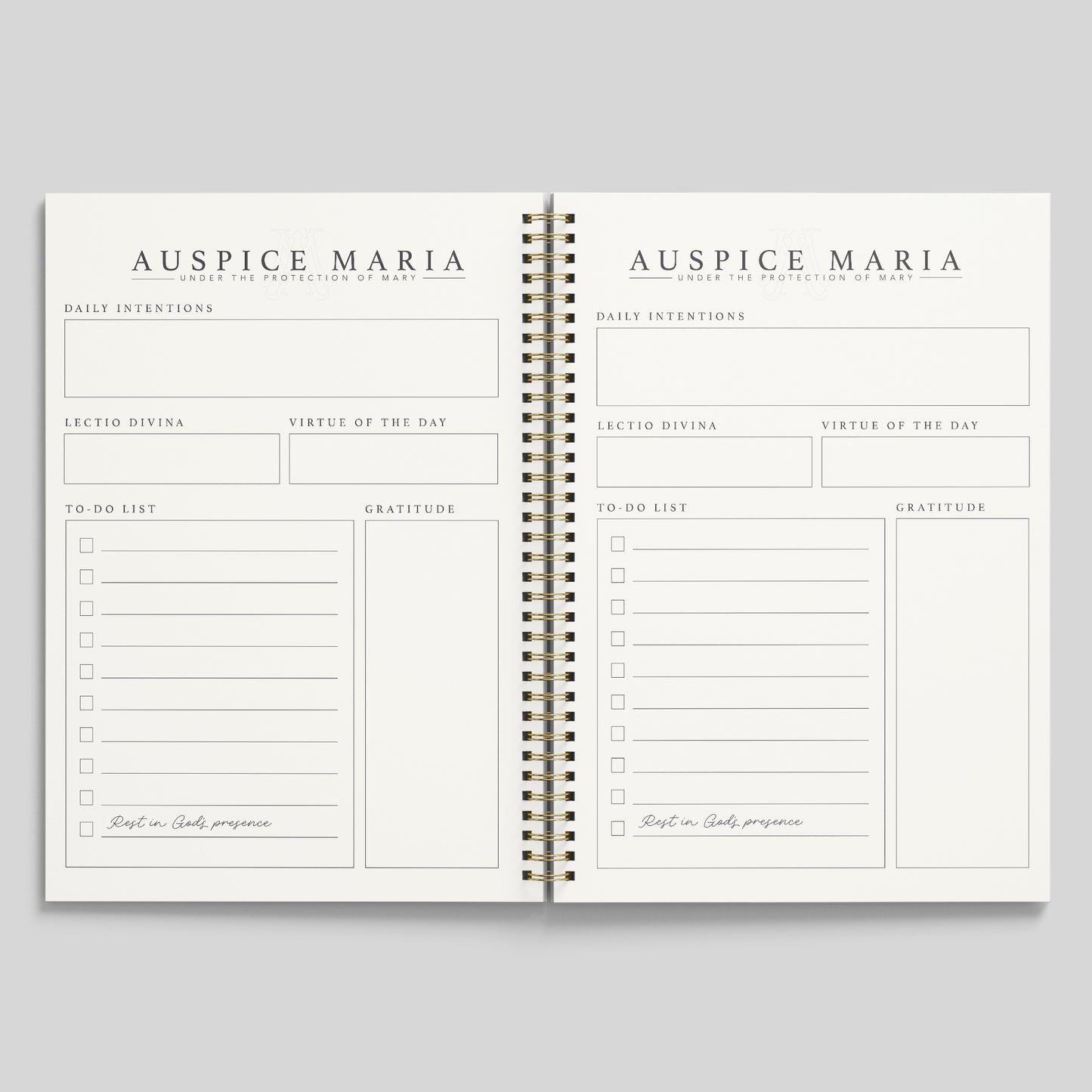 Auspice Maria To-Do Journal