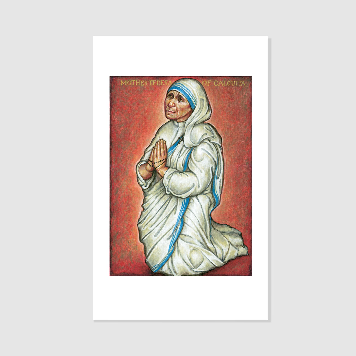 Mother Teresa of Calcutta - Icon Holy Card Personalized