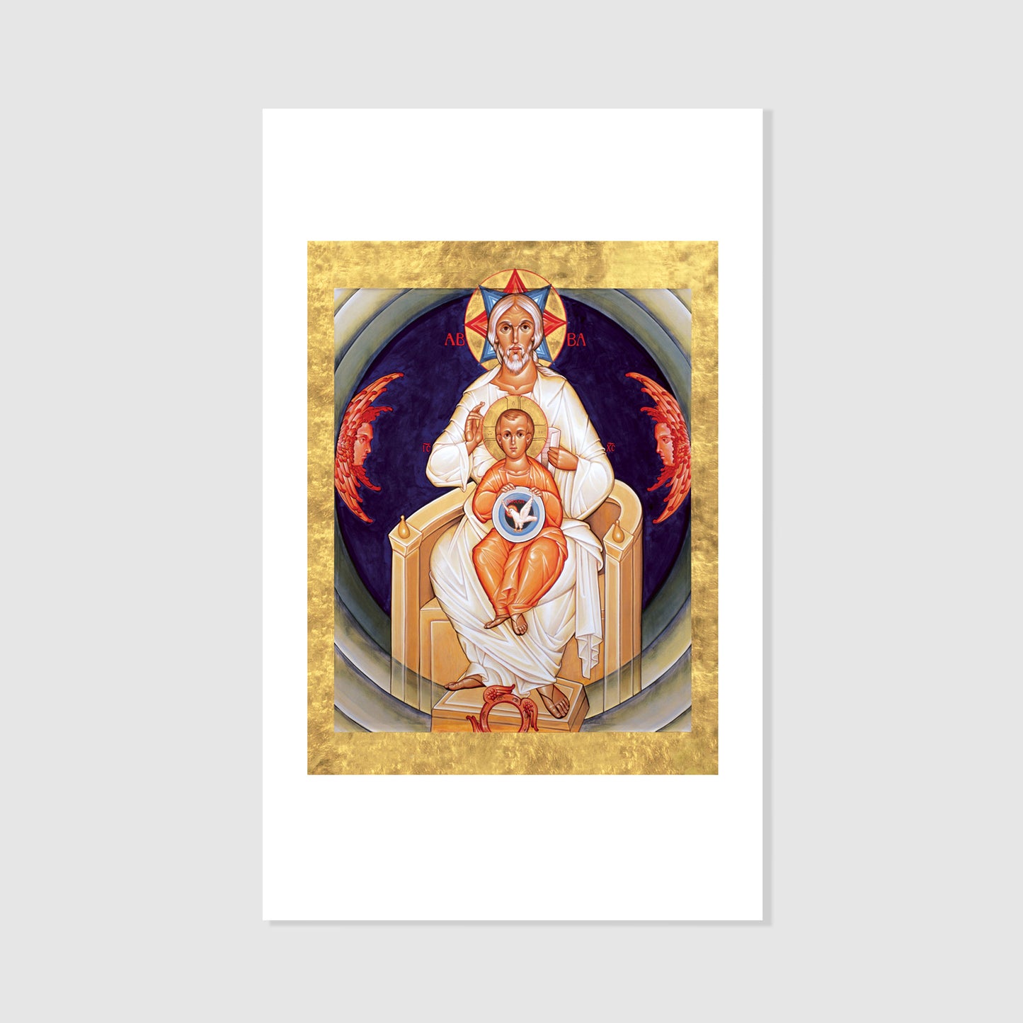 Holy Trinity (Paternitas) - Icon Holy Card Personalized