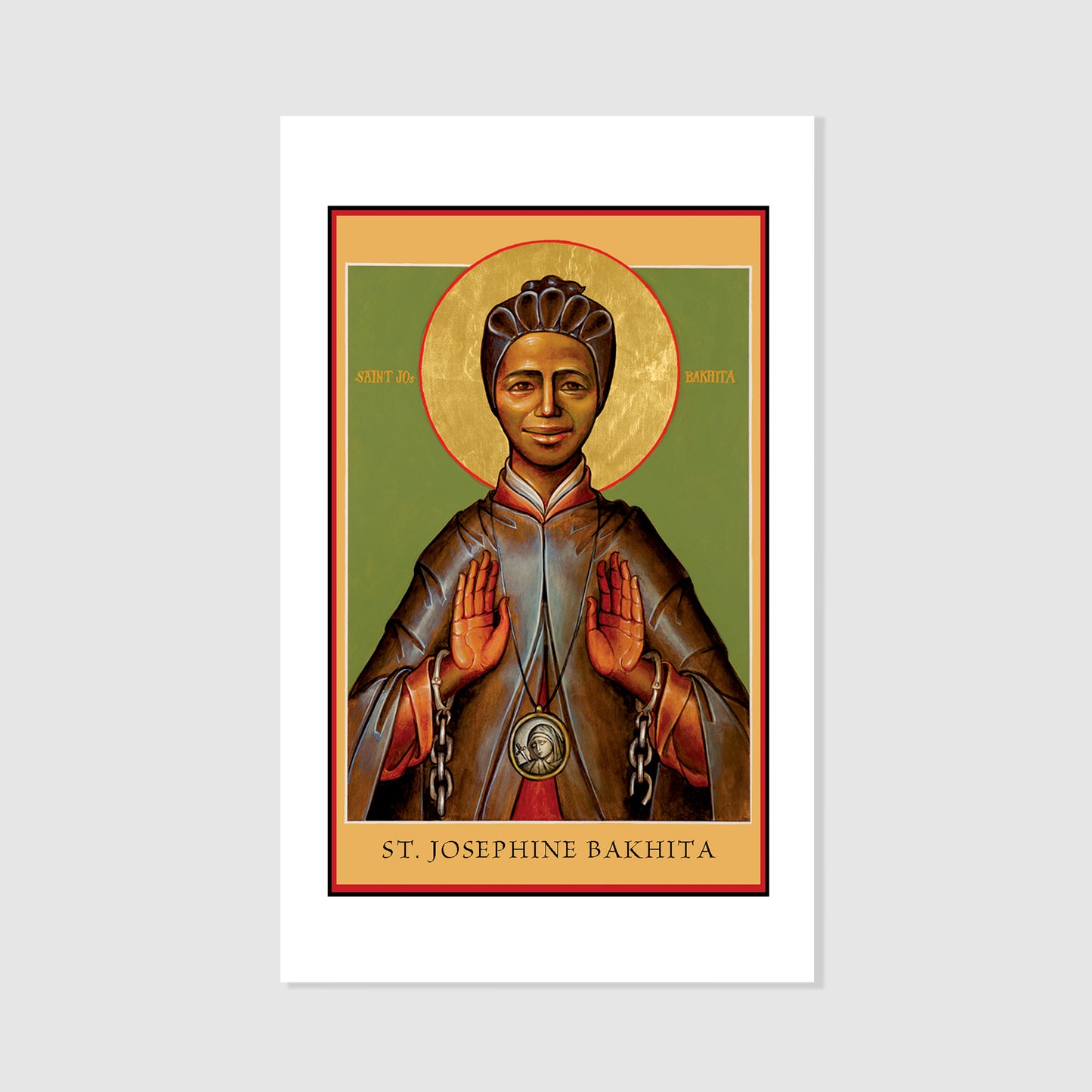 St Josephine Bakhita - Icon Holy Card Personalized