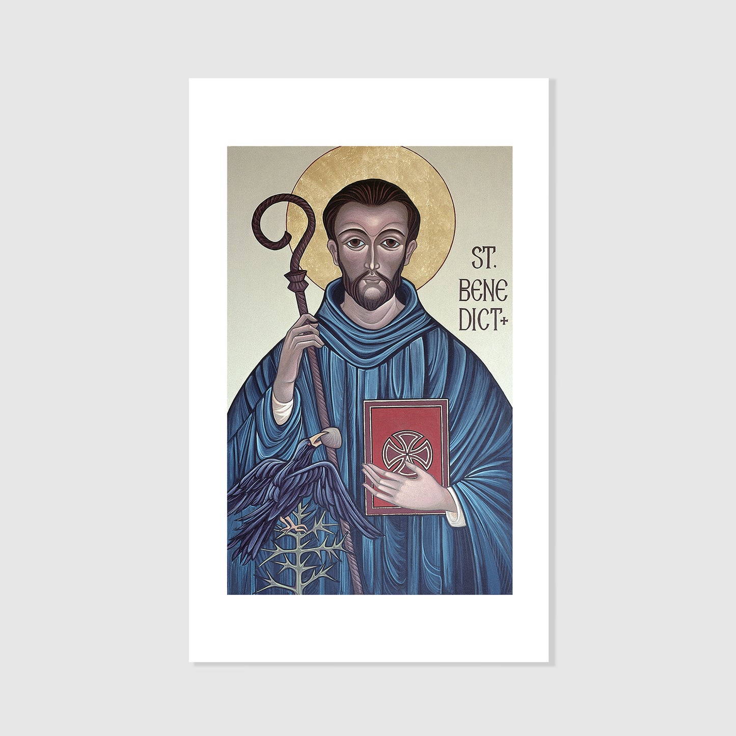 St. Benedict Icon (McGough) - Icon Holy Card Personalized