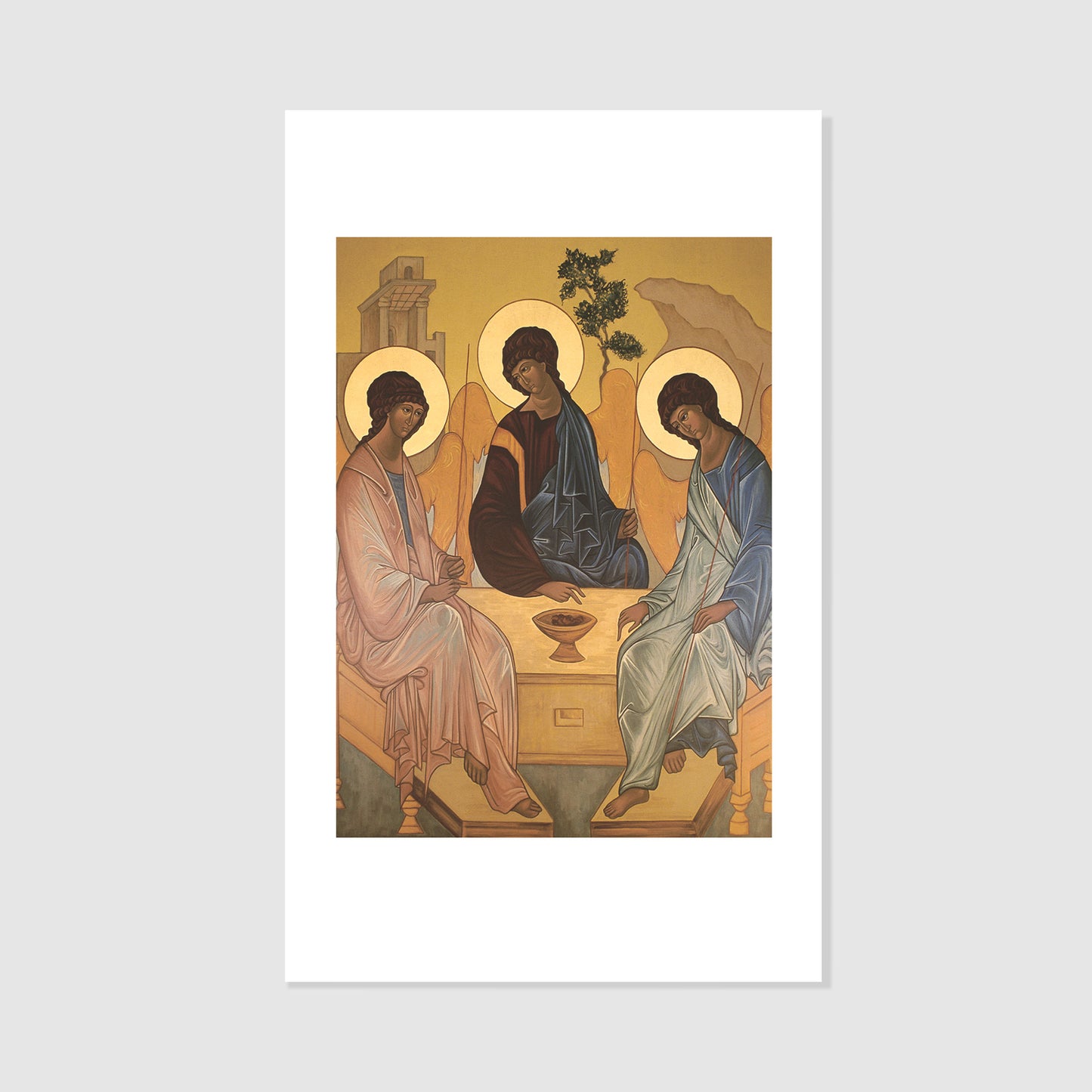 The Old Testament Trinity - Icon Holy Card Personalized
