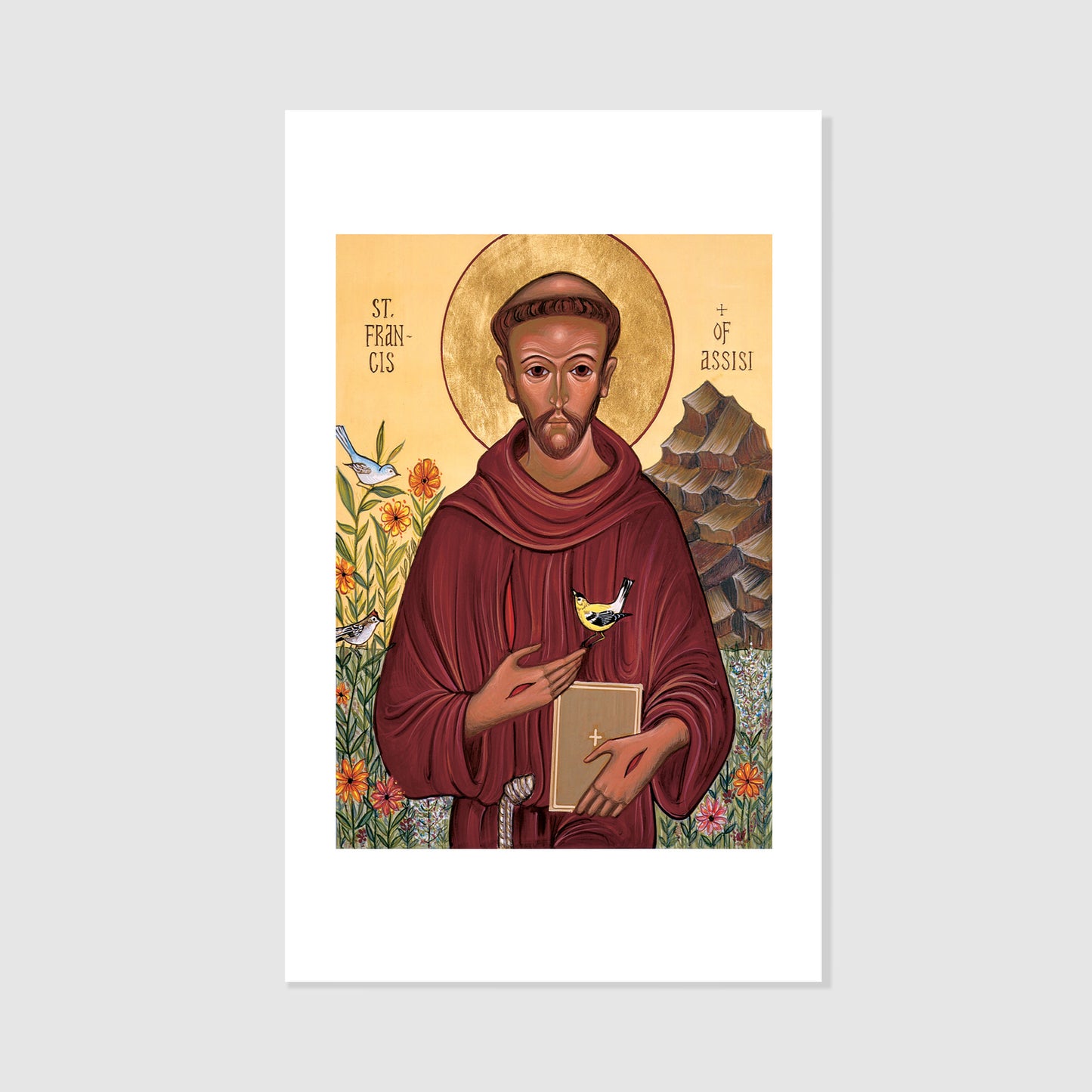 St. Francis of Assisi - Icon Holy Card Personalized