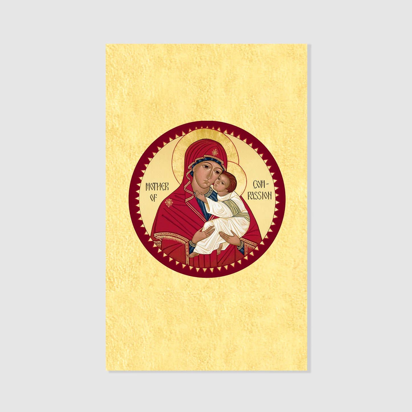 Our Mother of Compassion - Icon Holy Card Personalized