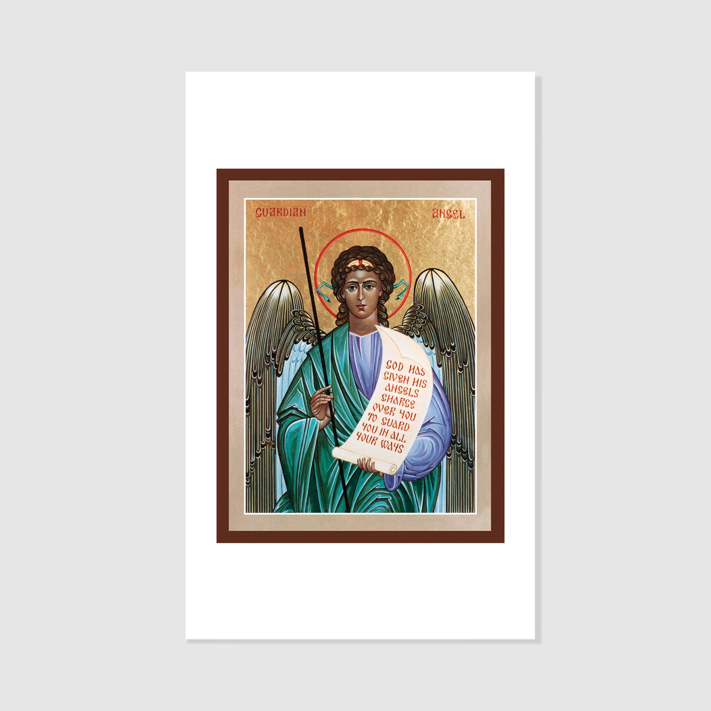 Guardian Angel - Icon Holy Card Personalized