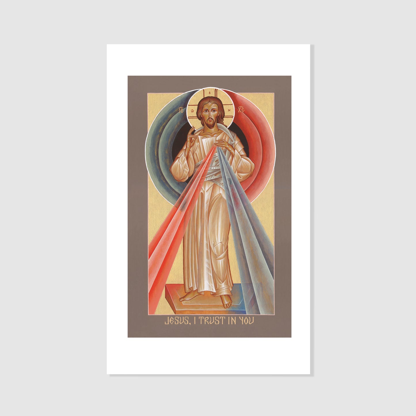 Divine Mercy - Icon Holy Card Personalized