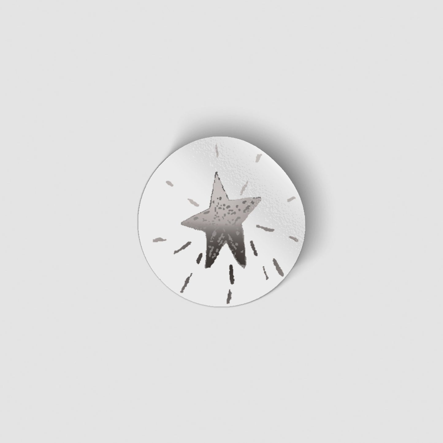 Silver Star - Envelope Seal Sticker