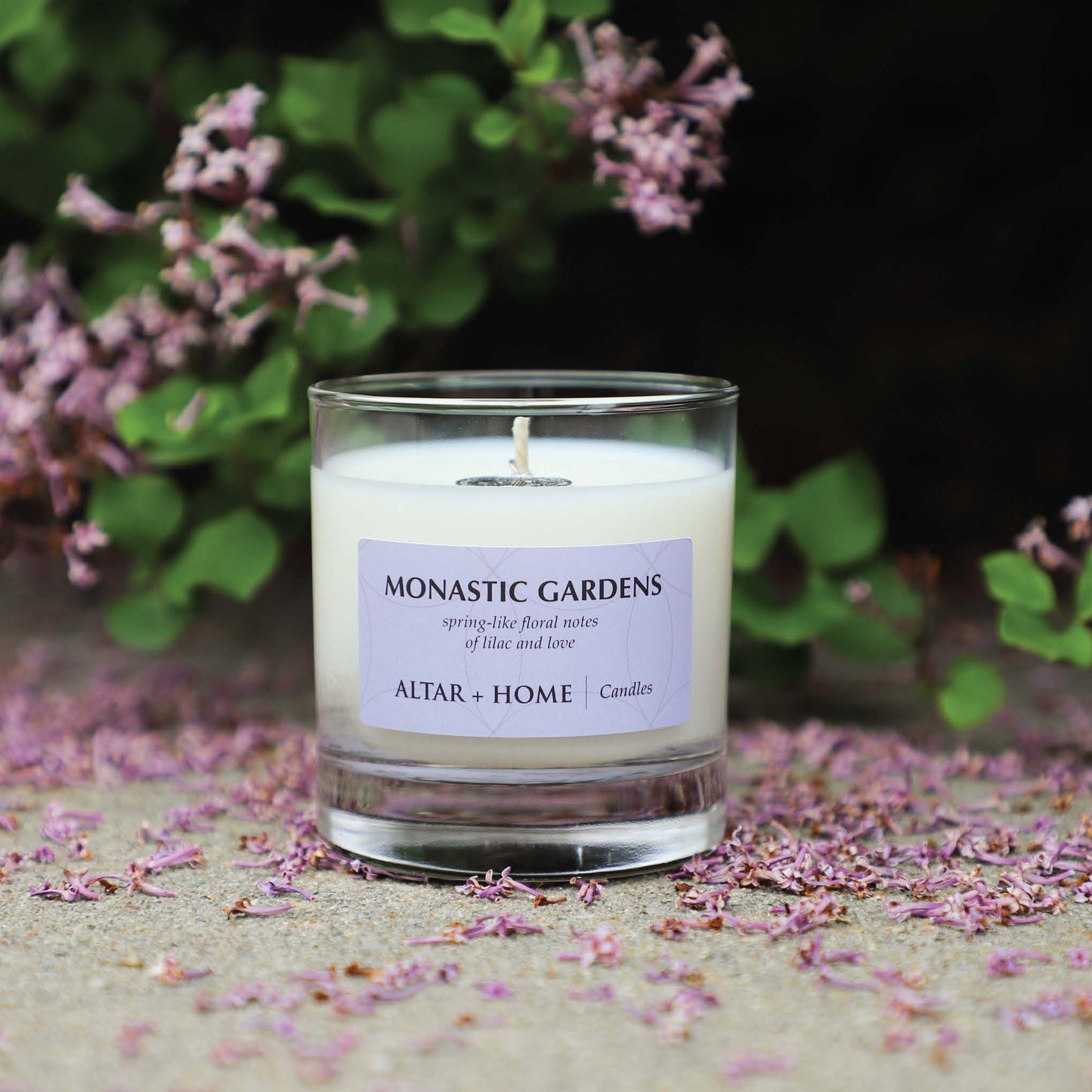 Monastic Gardens - Scented Candle (White Wax)
