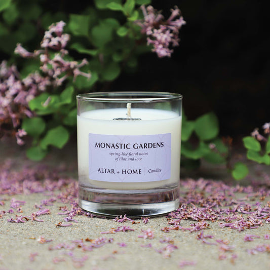 Monastic Gardens - Scented Candle (White Wax)