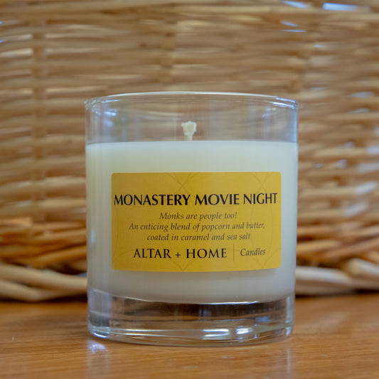 Monastery Movie Night - Scented Candle (White Wax)