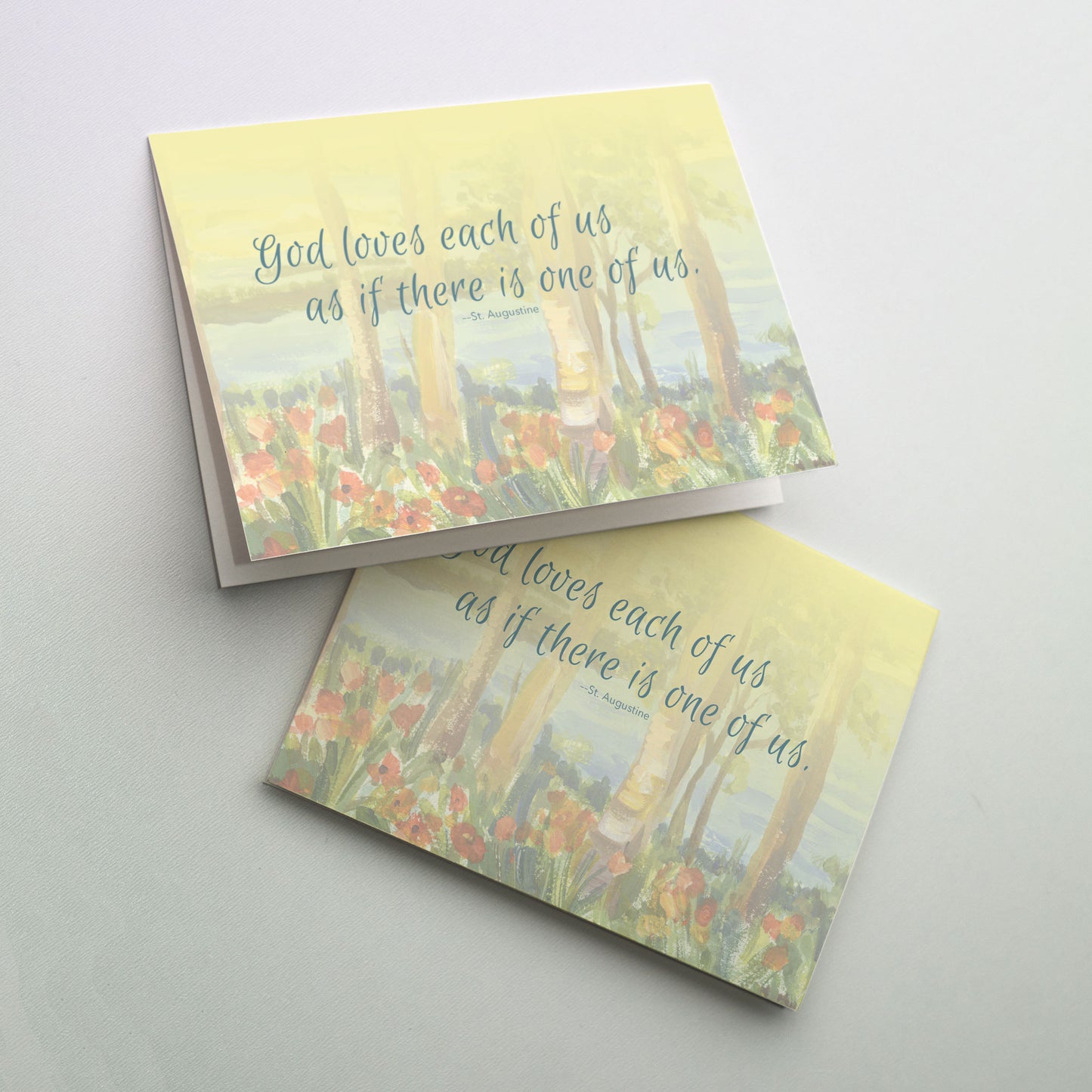 God Loves Each of Us - Celebration of Life Sympathy Card