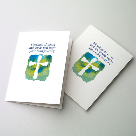 Blessings of Peace and Joy as You Begin Your Faith Journey - Welcome into Catechumenate Card
