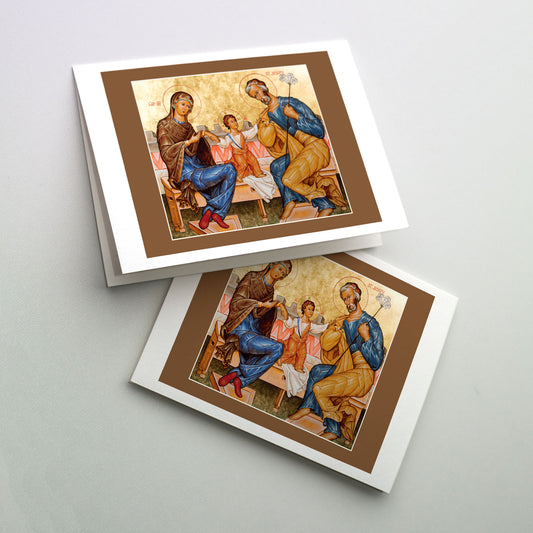 The Holy Family Foreshadowing Christ's Passion - Icon Greeting Card
