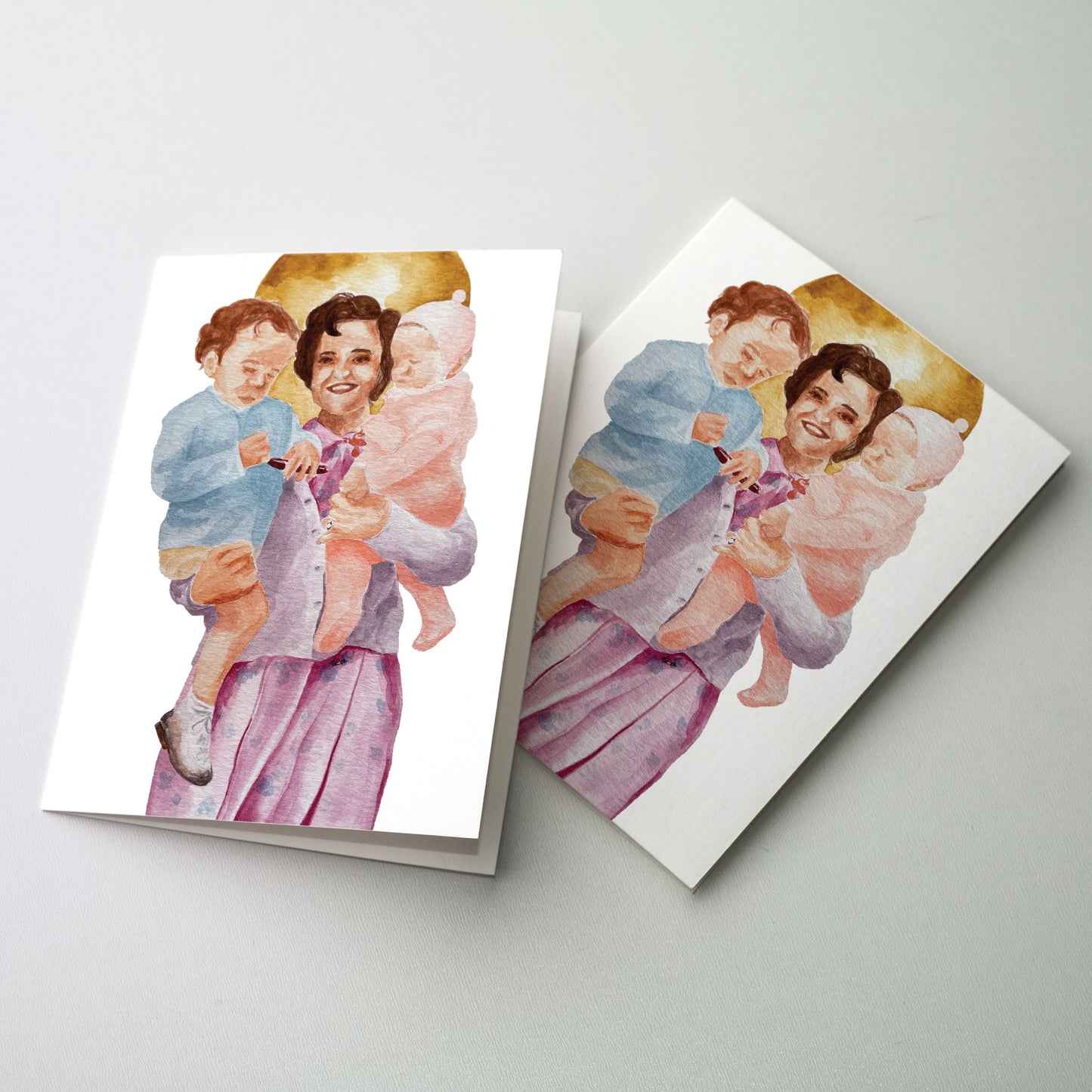 St. Gianna Beretta Molla - Saints Watercolor Card