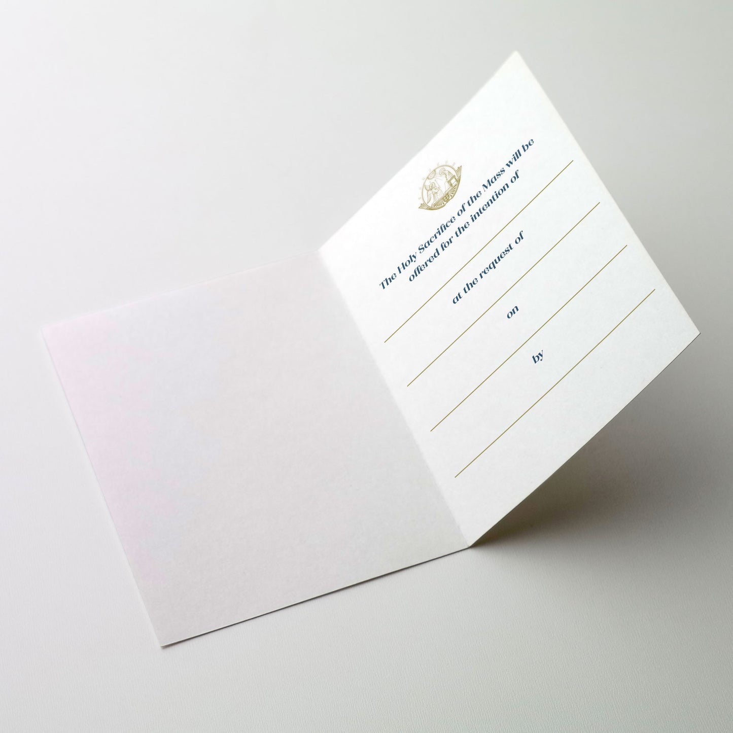 A Mass Offered for Your Intention - Mass Intention Card