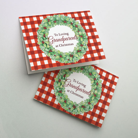 To Loving Grandparents at Christmas - Christmas Card for Grandparents