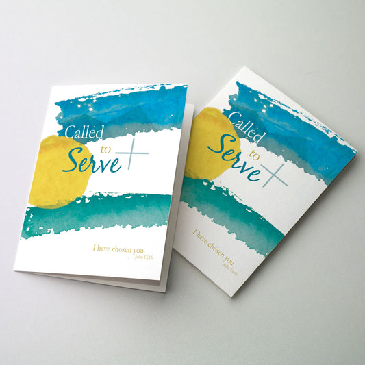 Blue, yellow, and green paint strokes with a green cross and colored lettering